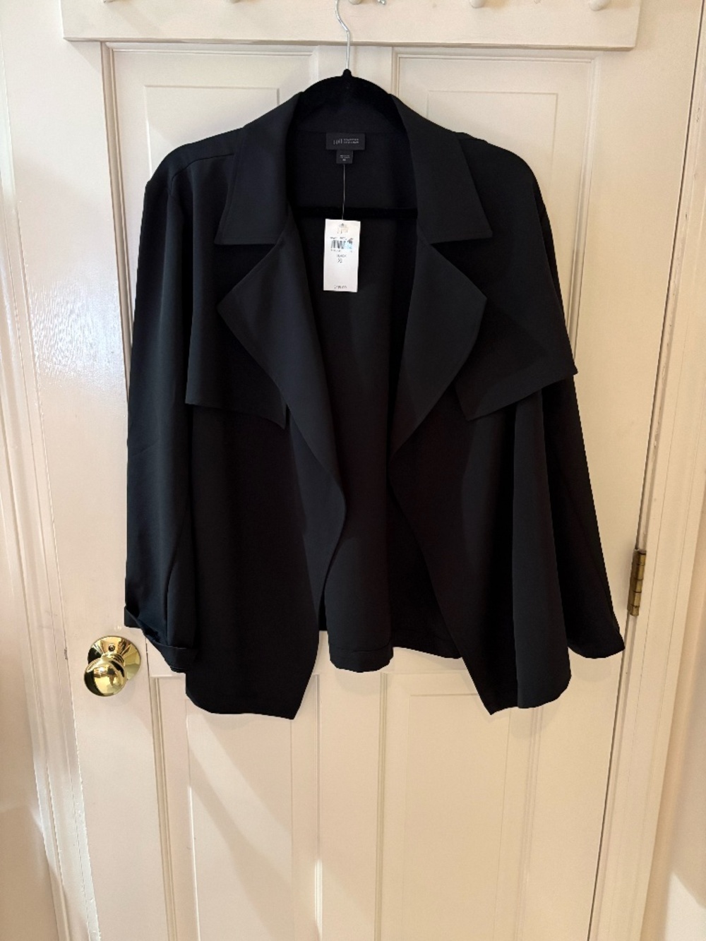 NWT J.Jill Wearever Black Swing Blazer XL